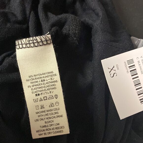 #133 FREE PEOPLE black Stretch Top - Picture 7 of 7